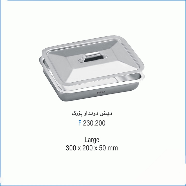 دیش درب‌دار استیل فالکن Falcon Covered Dish