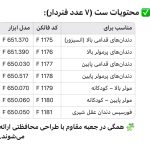 ست فورسپس اطفال فنردار 7 عددی کوشا/فالکن